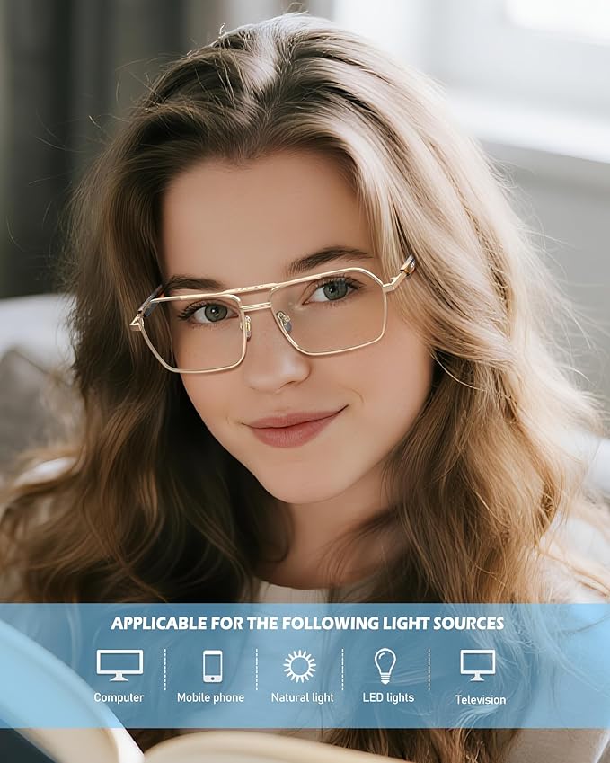 ANYLUV Blue Light Glasses Men/Women, Blue Light Blocking Glasses, Computer Screen Blocker Eyes Protection Glasses