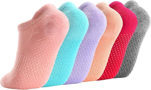 Breslatte Grip Socks Pilates Socks with Grips for Women Non Slip Grippers Womens