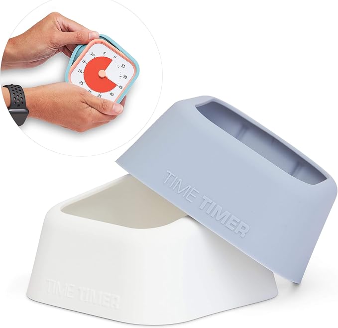 TIME TIMER Home MOD Neutral Cases - for Classroom Learning, Homeschool Study Tool, Student Desk Clock and Office Meetings with Silent Operation (2-Pack)