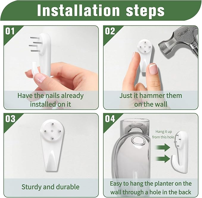 Wall Hanging Planter Propagation Station for Indoor Plants Glass Vase Air Plant Holder for Bathroom Living Room