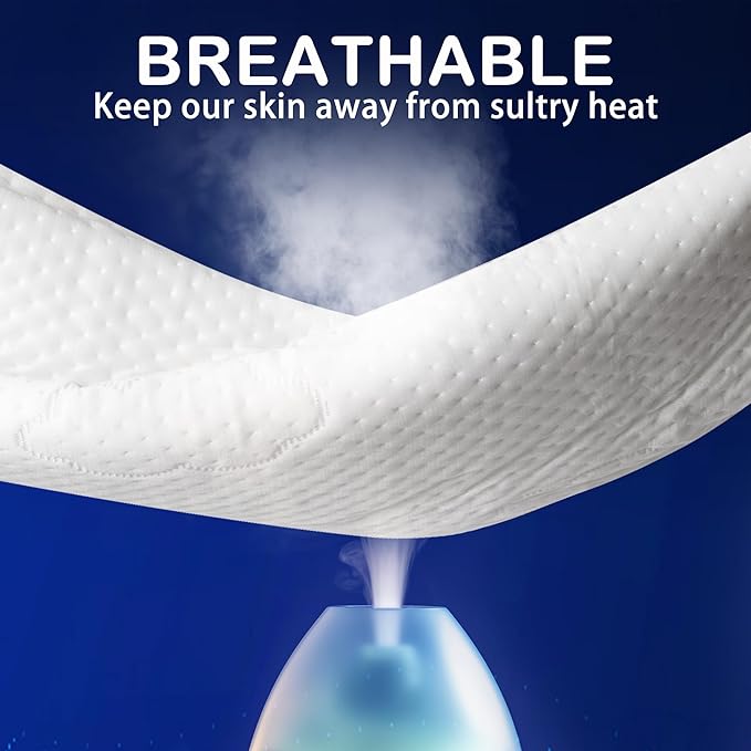 Cooling Memory Foam Pillows for Deep Sleep Bed Pillow & Washable Cover Cooling Pillow for Neck PainRelief Pillow for Shoulder & Back Rectangular White-Cooling++ Standard Pack of 1