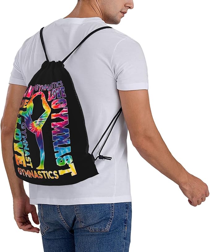 Gymnastics Drawstring Backpack Gym String Bag Drawstring Sackpack Sport For Womens Mens