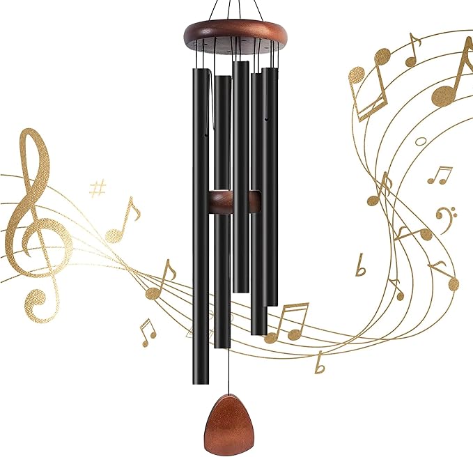 42 Inch Wind Chimes for Outside. Deep Tone Large Wind Chimes with 5 Aluminum Tubes Courtyard Decoration. Windchimes Outdoor Create an Enjoyable Atmosphere & Give Mom a Gift