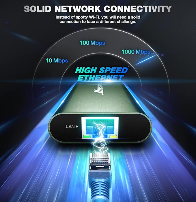 Hiearcool USB C Hub, 8 in 1 USB C Hub Multi-Port Adapter with Gigabit Ethernet, USB C to 4K@60Hz HDMI Dock Dongle for MacBook Pro Air M1 M2 and Type C Laptops-Green