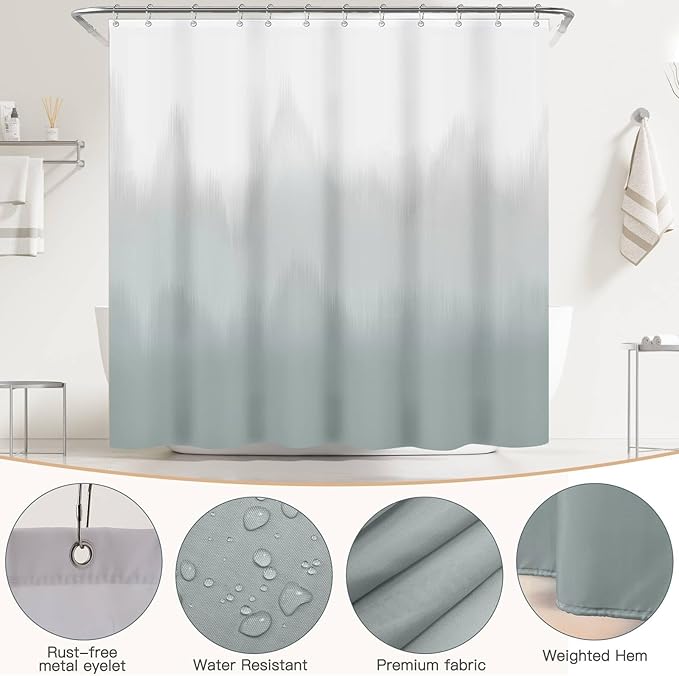 iMucci Bathroom Accessories Bathroom Sets with Shower Curtain, Bath Towel Set, Trash Can, Toilet Brush, Soap Dispenser, Bathroom Accessories Set Complete