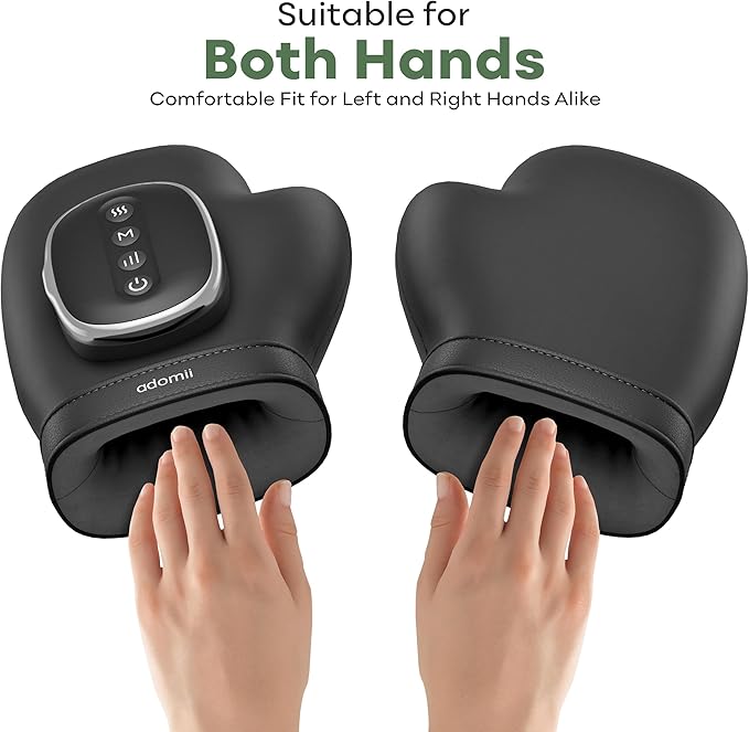 Hand Massager with Heat & Compression - Relieves Hand Fatigue & Soreness - Wrists & Fingers Massager for Stress & Pain Relief - Cordless Hand Massager for Arthritis & Carpal Tunnel - Ideal Gift