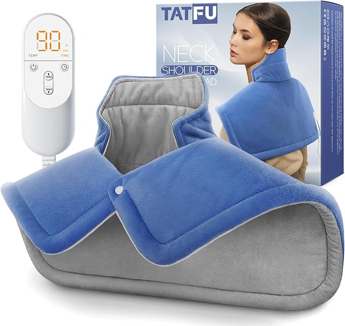 Heating pad for Neck, Back, Shoulder, Cramps Pain Relief, Gifts for Women, Men, Mom, Dad, 4 Auto-Off, Machine Washable, 6 Heat Settings, Ideal for Mother’s Day, Father’s Day, Christmas, Birthdays