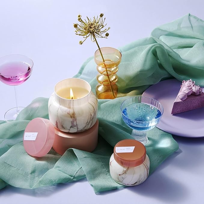 Capri Blue Modern Marble Jar Candles - Luxury Scented Candles for Home - Long Lasting Soy Wax Blend - Scented Home Decor Gifts - Havana Vanilla (19 oz)