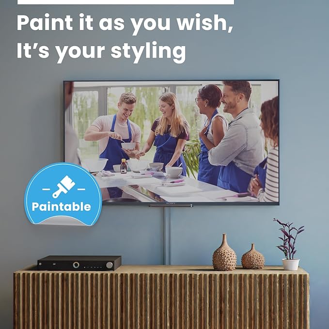 Cord Hider 153in - Cord Covers for Wires - Paintable Cable Hider - Cable Management - Wire Hiders for TV On Wall - Cable Management Cord Hider Wall - Cable Raceway - 9X (L17 x W0.95 x H0.5) - Beige