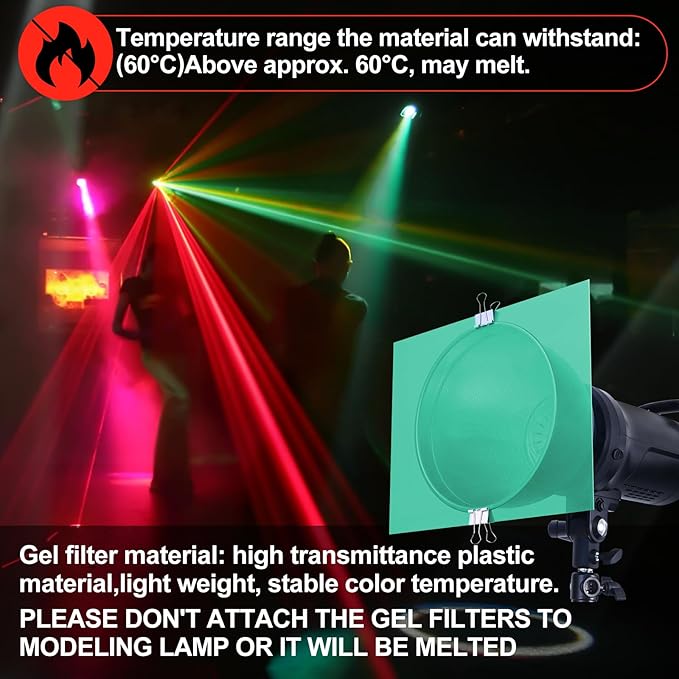 (10 Pcs) Christmas Gel Light Filter, Red and Green Transparent Color Lighting Gel Filter Correction Plastic Sheets 8.5 x 11 Inch for Film, Video, Photo, Stage (Christmas)