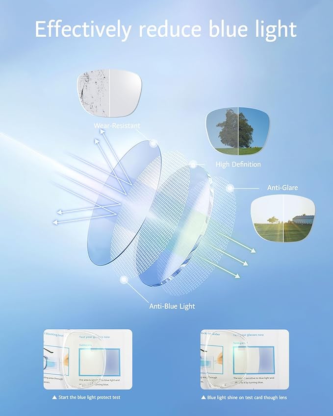 ANRRI Blue Light Blocking Glasses Round Lightweight Eyeglasses Frame Filter Blue Light Computer Game Glasses Clear and Red Frame for Men and Women