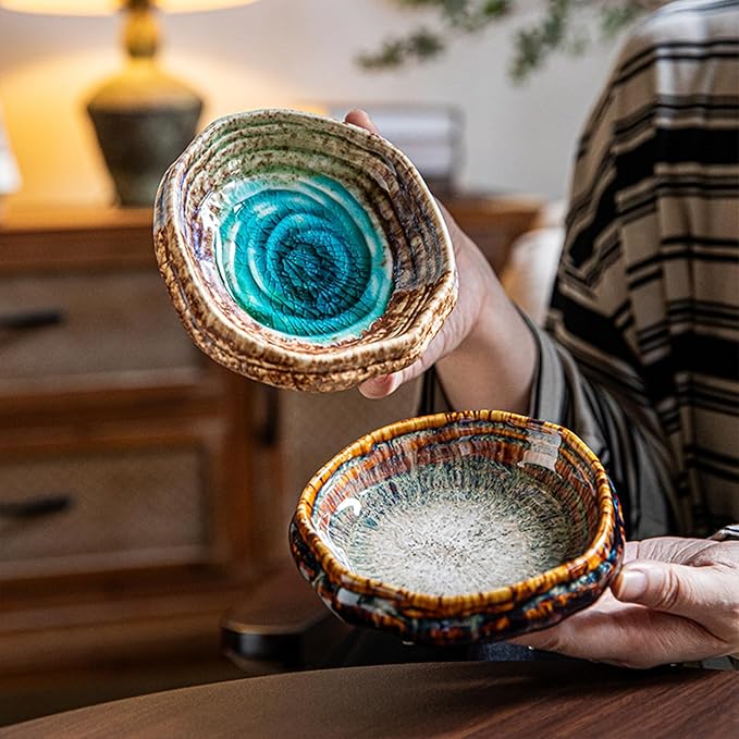 Ceramic Incense Burner Holder for Sticks, Handmade Palo Santo Holder, Incense Cone Dish Bowl for Coil, Sage Cones, Ash Catcher, Smudge Bowl for Yoga Meditation Room Décor