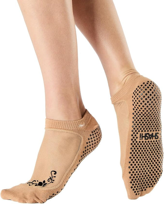 SHASHI Mesh Socks for Women – Stylish, Full-Coverage Non Slip Socks for Barre, Yoga and More