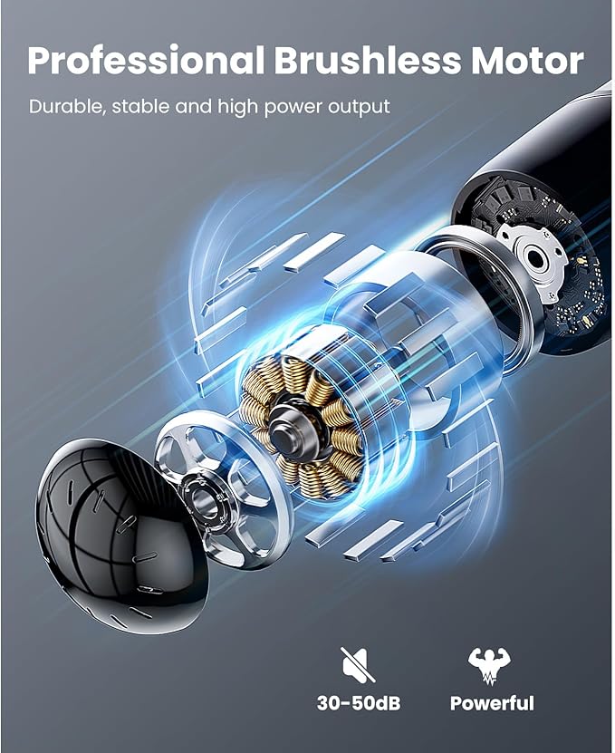 BOB AND BRAD Q2 Max Mini Massage Gun with Metal Head, Pocket-Sized Deep Tissue Massager Gun for Athletes, Professional Portable Percussion Muscle Massager Gun