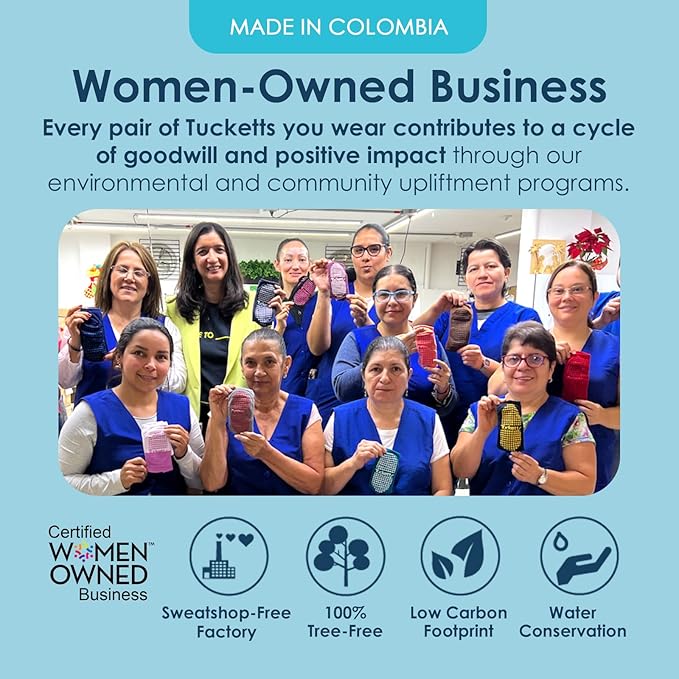 Tucketts Crew Toeless Non-Slip Grip Socks - Anti Skid Yoga, Barre, Pilates, Home & Leisure, Pedicure