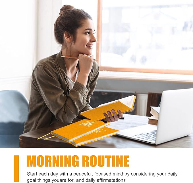 Gratitude Journal Daily Affirmations with Simple Guided Format-Undated Life Planner, Daily Planner, for You More Happiness, Positivity, Affirmation, Mindfulness&Self Care(Yellow)