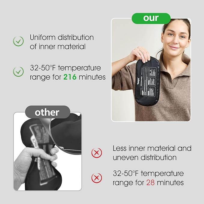 Reusable Hot and Cold Ice Packs for Injuries 3h+ Long Lasting Reusable Gel Wraps for Shoulder Back Knee Joint Pain Muscle Soreness and After Surgery 2pcs with Strap