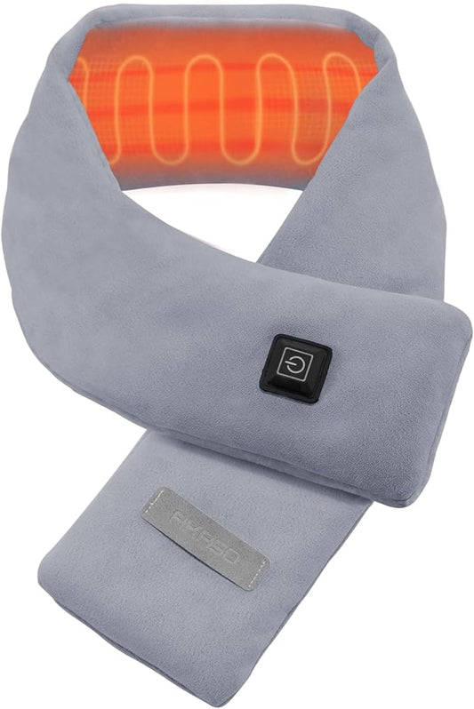 AKASO Heated Neck Wrap with 5000mAh Power Bank - Electric Heating Pad for Neck Pain Relief and Stiffness
