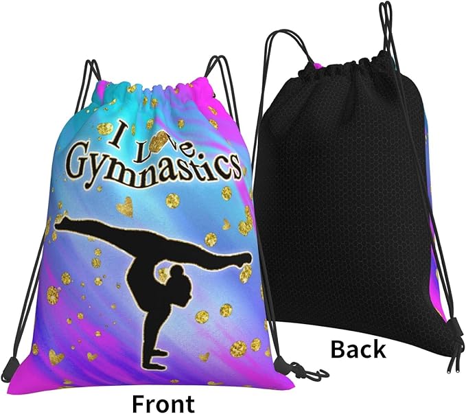 Gymnastics Drawstring Bags Adjustable Sports Gym Bag Drawstring Backpack Water Resistant String Bag Party Favors Bags