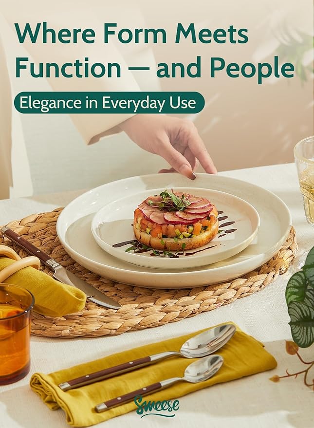 Porcelain Dessert Plates 7.4 Inch Set of 6 - Dove Gray Salad Plates, Dishwasher Microwave Safe, Smooth Glaze