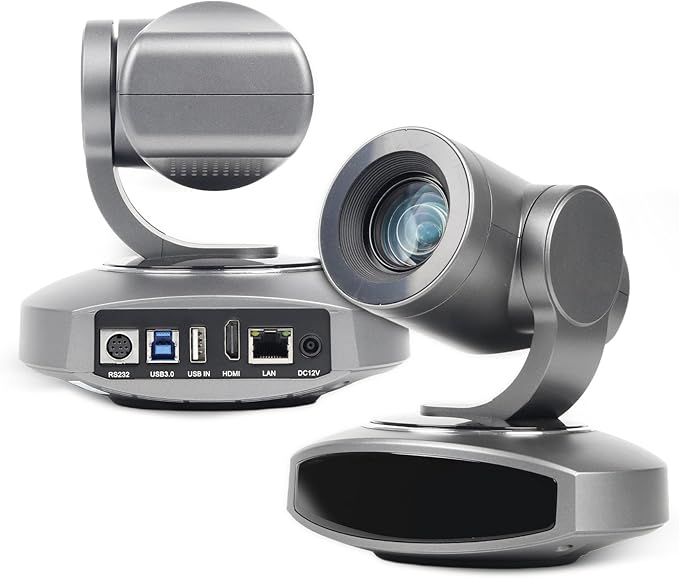 RGBlink 4K PTZ Camera HDMI, AI Auto-Tracking, 10X Optical Zoom, USB3.0 LAN HDMI PTZ Camera for Church Worship Education Conference Events, RGB10X-UUAI-BK（Real 4K Output