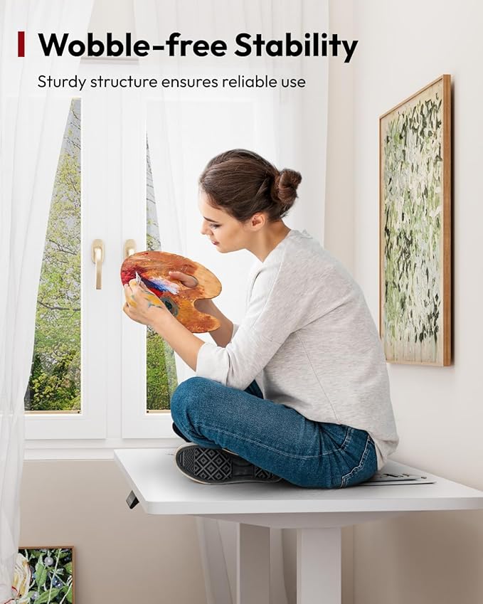 SANODESK Standing Desk Height Adjustable Electric Stand up Desk 55x24 Inches Sit Stand Home Office with Splice Board, White Frame/White Top