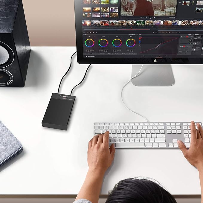 USB 3.0 External Hard Drive Enclosure for 2.5 3.5 Inch SATA I/II/III HDD SSD Up to 20TB, 3.5'' Tool-Free HDD Docking Station, Support UASP, Automatic Sleep Function (TCC-S863)