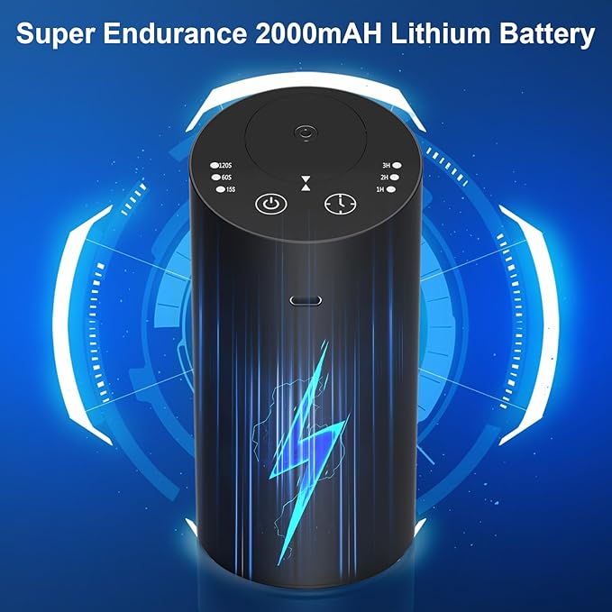 Waterless Car Diffuser with Timer, No Leakage Technology, Battery Operated Essential Oil Aromatherapy Diffuser for Car, Room, Super Quiet Cordless Operation