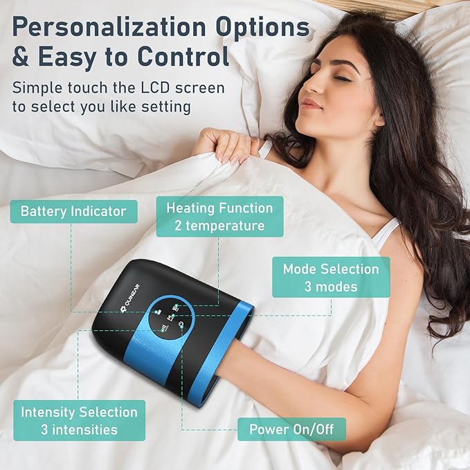 QUINEAR Hand Massager - Cordless Hand Massager with Heat and Compression for Arthritis, Carpal Tunnel and Stiff Joints - Gifts for Women Men - FSA-HSA