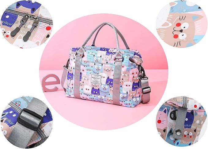 Travel Duffle Bag Weekender Overnight Bag Gym Tote with Dry and Wet Separated Pocket for Women Girls Shoulder Workout Duffel Bag Water Resistant (cow print)