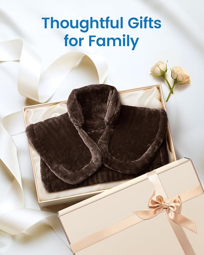 RENPHO Heating Pad for Back Pain Relief, Christmas Gifts for Her Him Women Men, Electric Heat Pad for Neck and Shoulder, FSA Eligible Items Only List, Fast Heating, ETL Certified, 24"x33", Brown