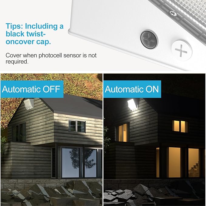 Lightdot 8Pack 200W LED Wall Pack Lights, 100-277v Dusk to Dawn with Photocell | 30000Lm(150Lm/W) 5000K IP65 Outdoor Exterior Lighting Fixture, Energy Saving|5-Yrs Warranty, ETL White(Height:15~30ft)