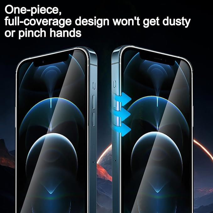 Glass Screen Protector for iPhone 12 Pro Max 6.7 inch[2 Pack][Easy Installation],with 2 Camera Lens Protectors,HD Clear Full Screen Tempered Glass,Case Friendly