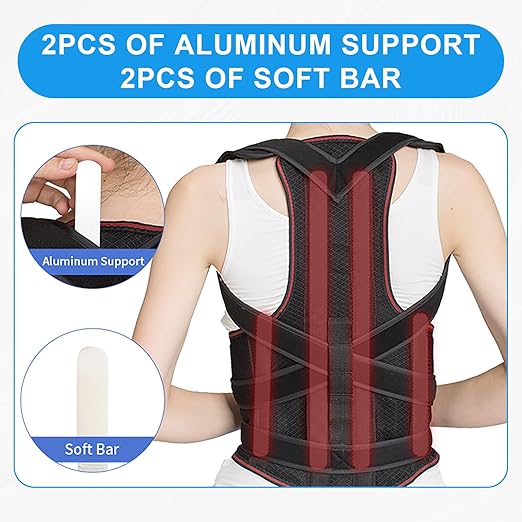 Posture Corrector for Men and Women,Back Brace and Neck Stretcher for Scoliosis and Poor Posture in Teens,Breathable Mesh Back Support Belt,Back Straightener (Small)