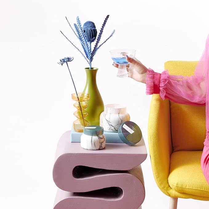 Capri Blue Modern Marble Jar Candles - Luxury Scented Candles for Home - Long Lasting Soy Wax Blend - Scented Home Decor Gifts - Volcano (8 oz)