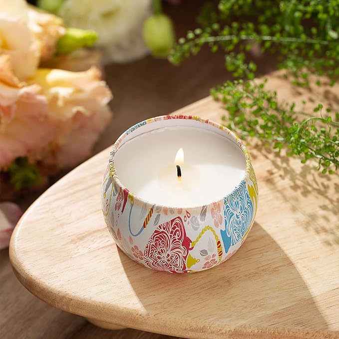 Scented Candles, 4 Packs 4.4oz Candle Set, Soy Candles for Home Scented, Aromatherapy Candle for Stress Relief, Bathing, Ideal Gifts for Women Birthday, Thanksgiving, Christmas, Get Well Soon Gifts