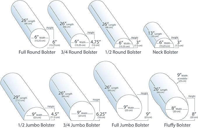 EARTHLITE Bolster Pillow Fluffy – Durable Massage Bolster, 100% PU Upholstery incl. Strap Handle/Professional Quality for Massage Tables/Back Pain Relief