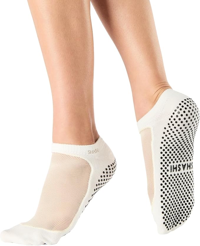 SHASHI Mesh Socks for Women – Stylish, Full-Coverage Non Slip Socks for Barre, Yoga and More