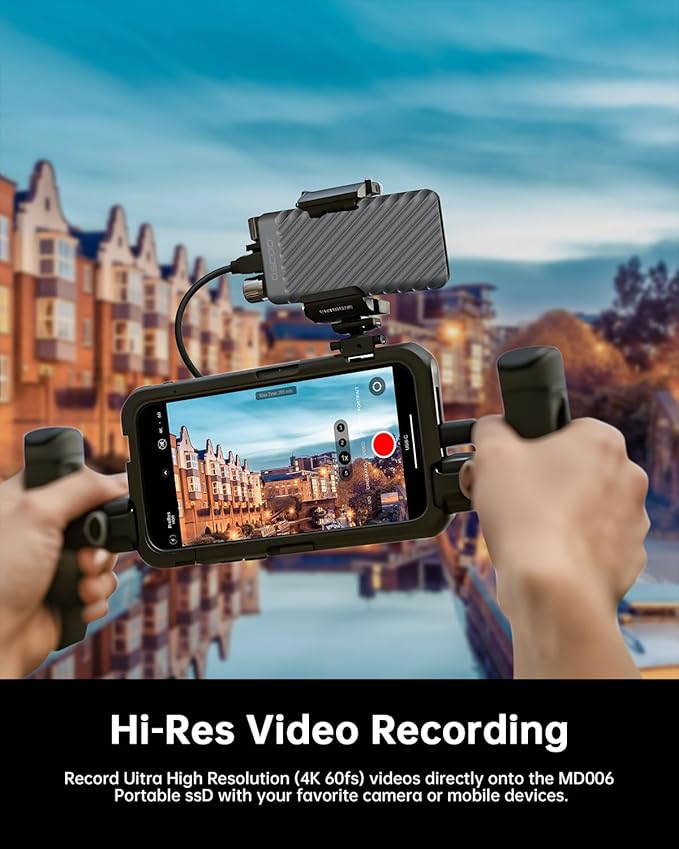 2TB Portable SSD – USB 3.2 Gen 2x2 External Solid State Drive, Up to 2000MB/s, Dual USB-C & USB-A, Compatible with Smartphones, Laptops, Tablets, Smart TVs, Cameras, Game Consoles