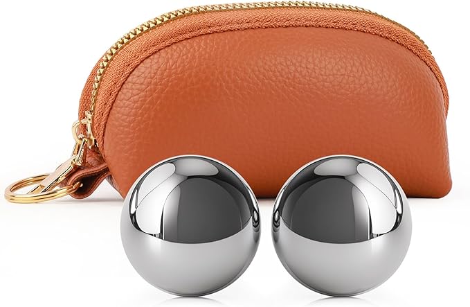 1.5-inch Baoding Balls with Chime: Stainless Steel Baoding Balls, Hand Massage, Meditation Balls — Suitable for Home/Office Exercise, Stress Relief, Anxiety Reduction, and as Holiday Gifts