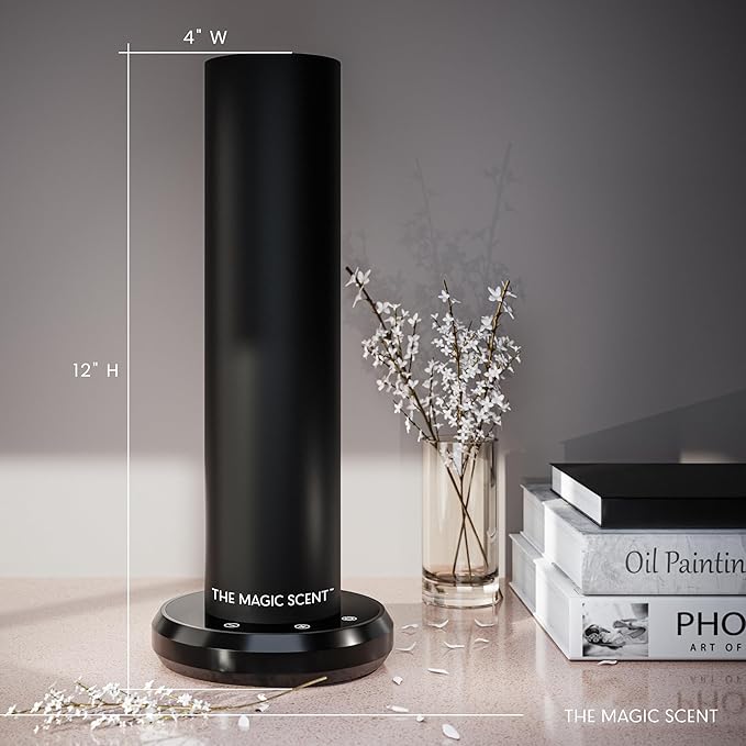 Bluetooth Tower Diffuser Home & Office - Smart Ultra-Quiet for Home & Hotel - Waterless Cold-Air Programmable Professional Diffuser Machine - Essential Aroma Oil Included