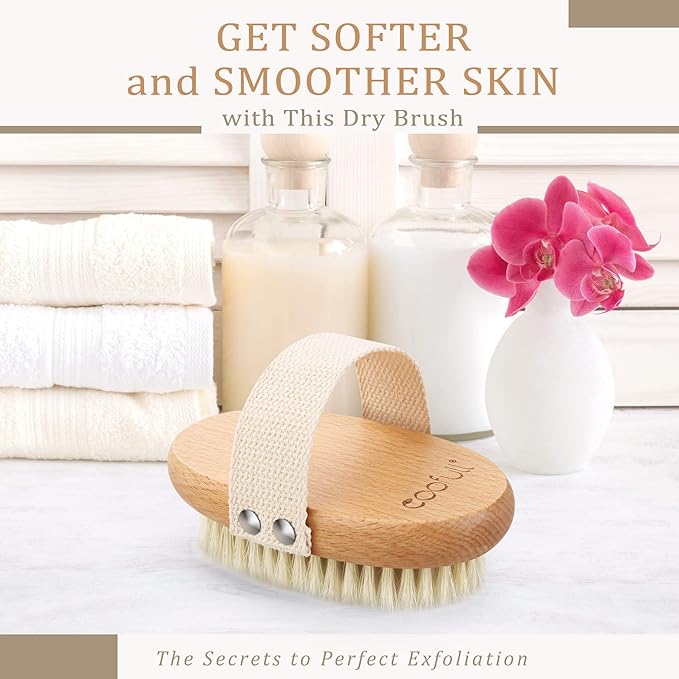 SURDOCA Dry Brush, Body Exfoliating Scrubber, Bath Shower Brushes for Improve Circulation, Cellulite and Lymphatic Remover