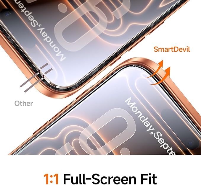 SMARTDEVIL 2 Pack Screen Protector for iPhone 17 Pro Max, Tempered Glass HD Clear Film, Easy Installation, Dust-Free & Bubble-Free