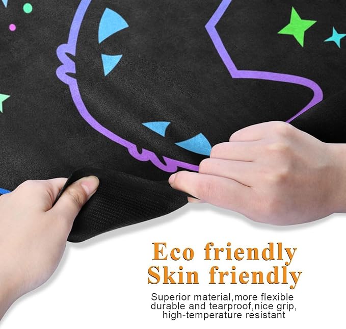 Cute Chubby Frog Yoga Mat, 71 x 26 Inch Non-slip Yoga Mats Folding Travel Exercise Mat Indoor Outdoor Gym Pilates with Storage Bag for Women Men