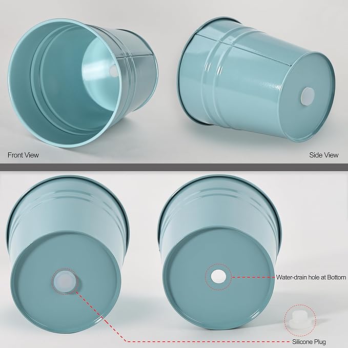 Pen Holder Cups for Desk,Metal Pencil Holder,Marker Pen Storage Holder Desktop Stationery Organizer Makeup Brush Holders, Desk Accessories & Workspace Organizers for Office School Home -2 Pack (White)