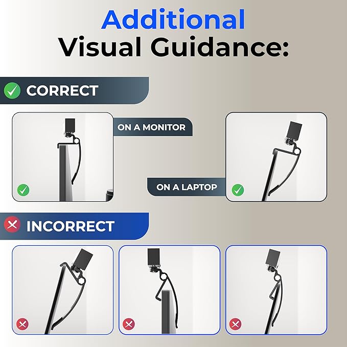 HumanCentric Video Conference Lighting - Webcam Light for Streaming, LED Monitor and Laptop Light for Video Conferencing, Zoom Lighting for Computer, Replace Ring Light for Zoom Meeting, Double Kit