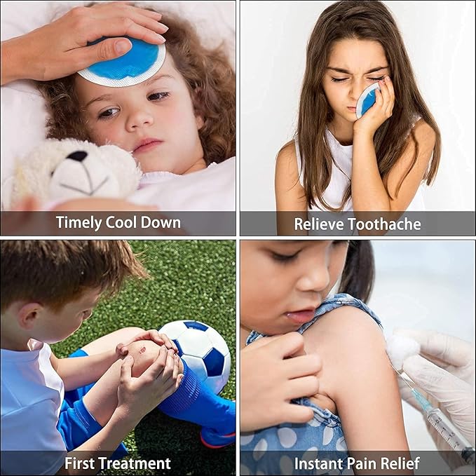 Tutmyrea Reusable Ice Packs for Injuries - 36 Soft Small Cold Compresses for Kids, Pain Relief, Eyes, Wisdom Teeth, Face, Breast, Allergies, Small Wounds