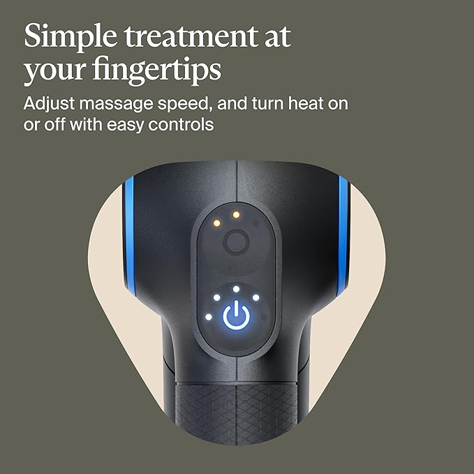 TheraGun Therabody Prime Plus Heated, Powerful Massage Gun for Enhanced Warm-Up & Workout Recovery - Quiet Deep Tissue Massager for Body and Back Pain Relief - Leg & Back Massager with Heat