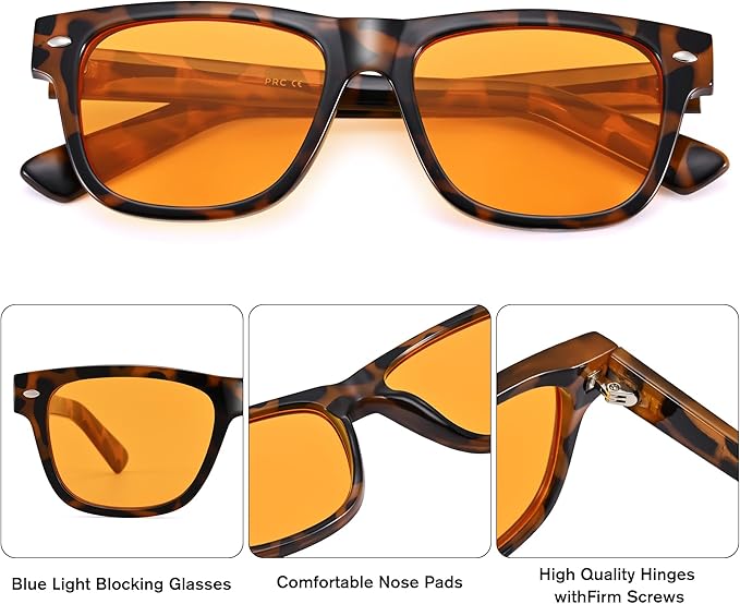 Pro Acme Blue Light Blocking Glasses for Woman Amber Gaming Glasses for Men Computer Glasses for Eyes Strain