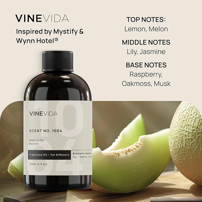 VINEVIDA (4oz) Hotel Fragrance Diffuser Oil - Hotel Scents Diffusers for Home - Cold Air Diffuser Oil - Hotel Scent Essential Oil - Scent No.1004 Inspired by Wynn Hotel